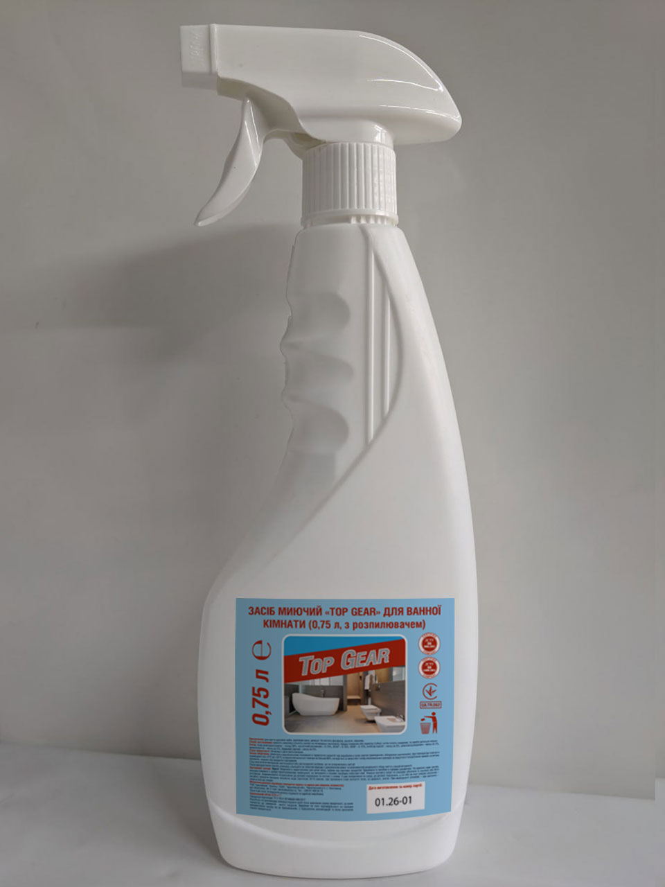 Засіб миючий «TOP GEAR» для ванної кімнати (0,75 л, з розпилювачем)